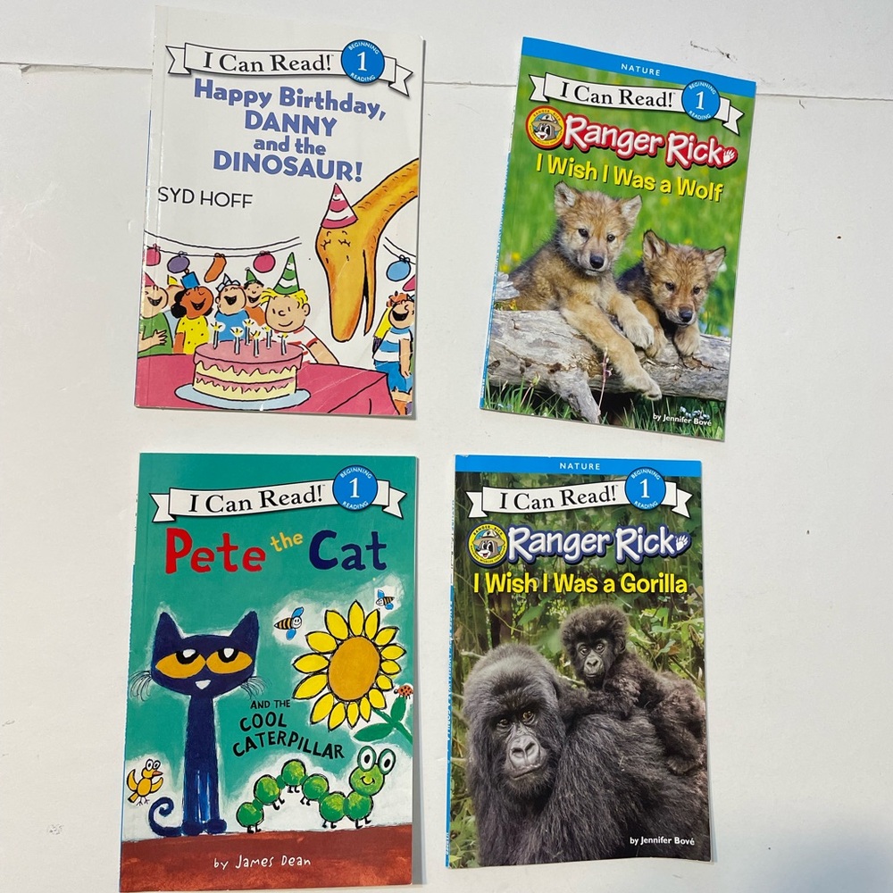 Lot of 4 (I Can Read Level 1 ) Happy Birthday, Danny and the Dinosaur!